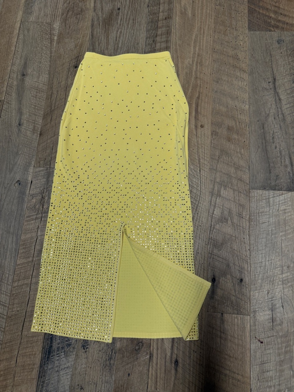 Sandro Two-Piece Knit Studded Polo and Midi Skirt Set in Light Yellow - Picture 8 of 17